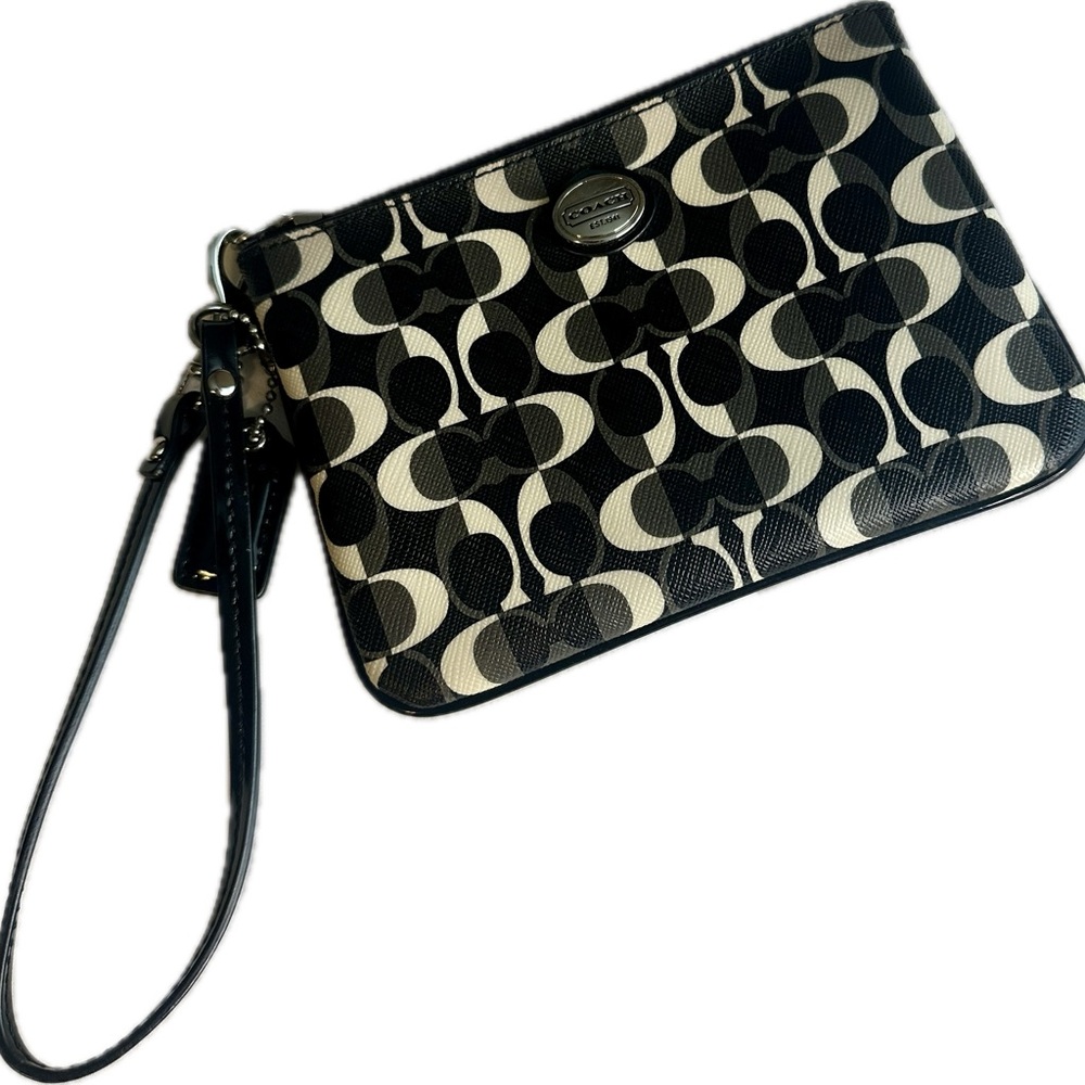 Coach Monochrome Signature Wristlet